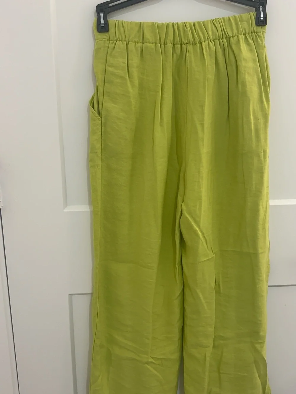 Zara Lime Green Wide-Leg Pants (11/12 Kids) - Picture 4 of 7